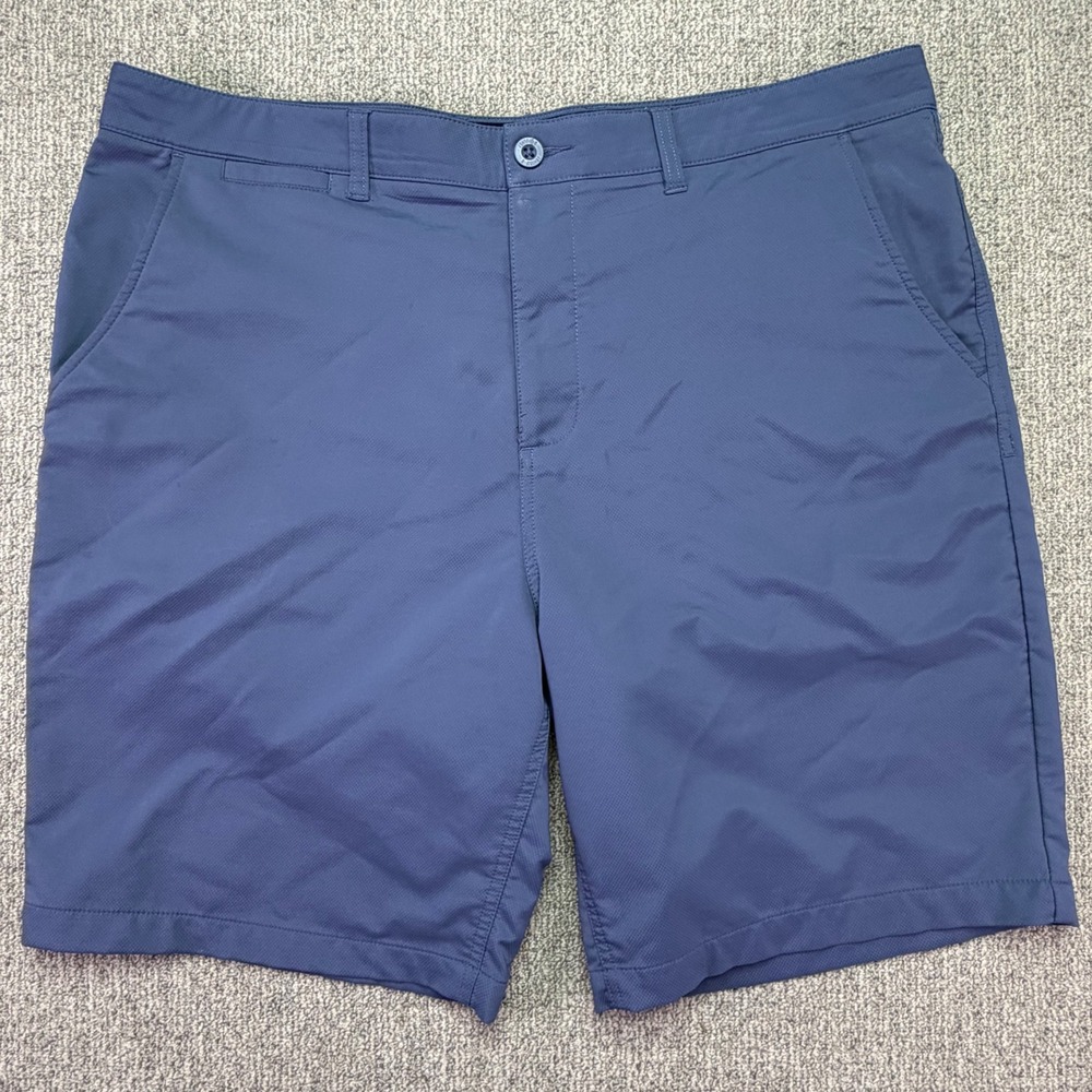 Johnnie-O Mens Blue Performance Stretch Golf Flat Front Shorts Size 38 NWOT